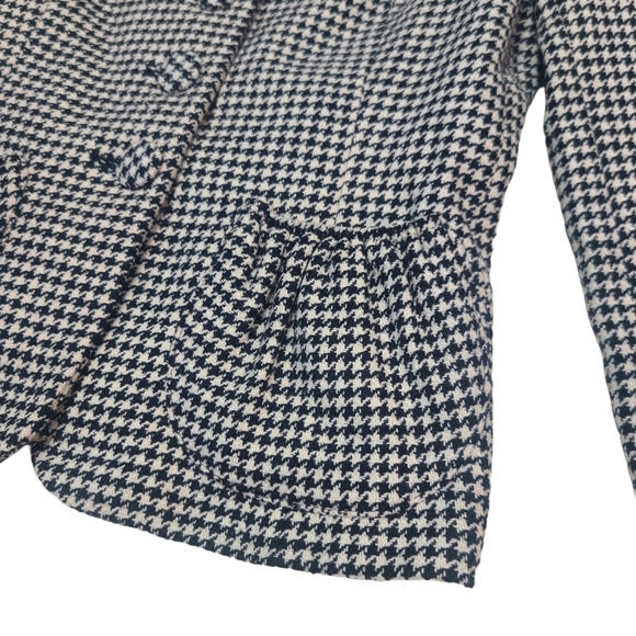 Moschino Houndstooth White & Black Wool Blend Blazer - Picture 7 of 11